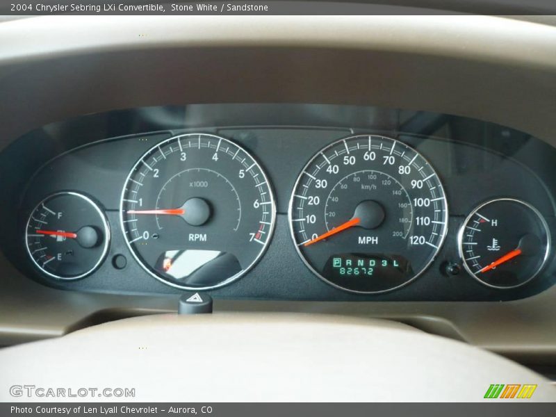 Stone White / Sandstone 2004 Chrysler Sebring LXi Convertible