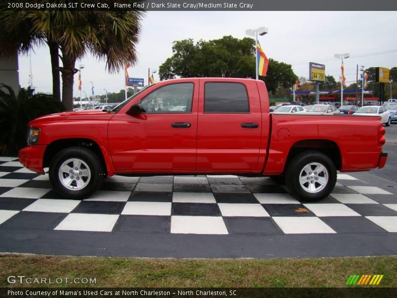 Flame Red / Dark Slate Gray/Medium Slate Gray 2008 Dodge Dakota SLT Crew Cab