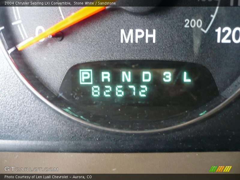 Stone White / Sandstone 2004 Chrysler Sebring LXi Convertible