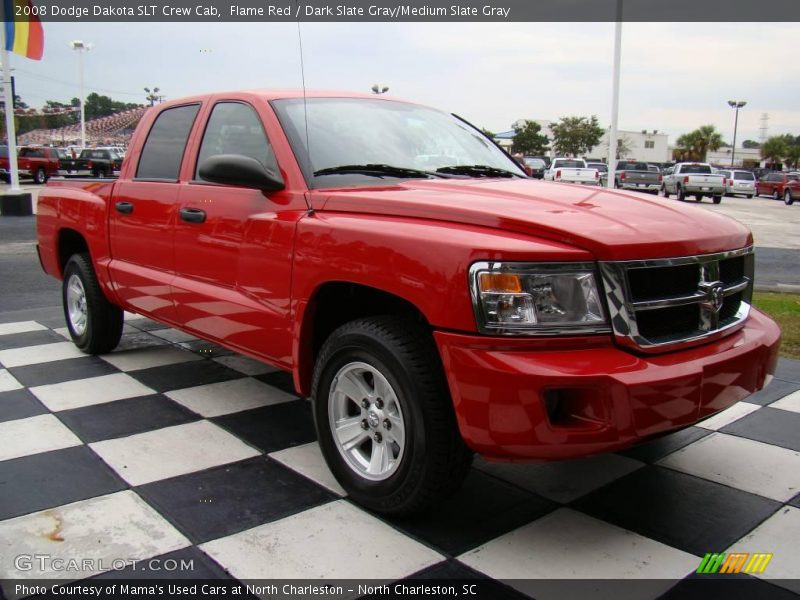 Flame Red / Dark Slate Gray/Medium Slate Gray 2008 Dodge Dakota SLT Crew Cab