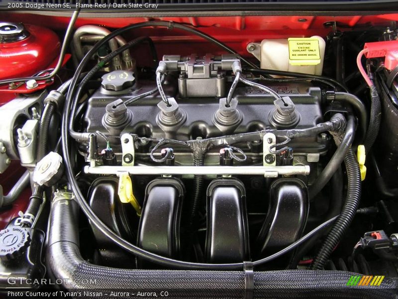 Flame Red / Dark Slate Gray 2005 Dodge Neon SE