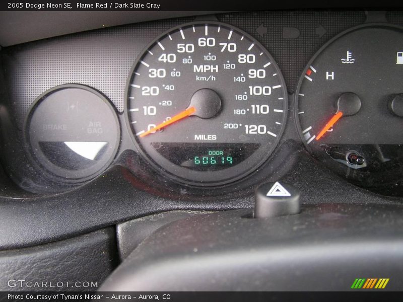 Flame Red / Dark Slate Gray 2005 Dodge Neon SE