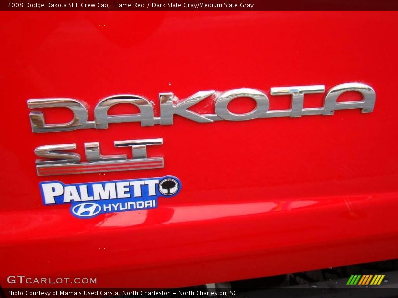 Flame Red / Dark Slate Gray/Medium Slate Gray 2008 Dodge Dakota SLT Crew Cab