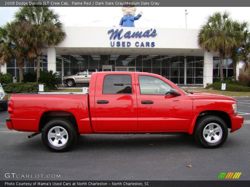 Flame Red / Dark Slate Gray/Medium Slate Gray 2008 Dodge Dakota SLT Crew Cab