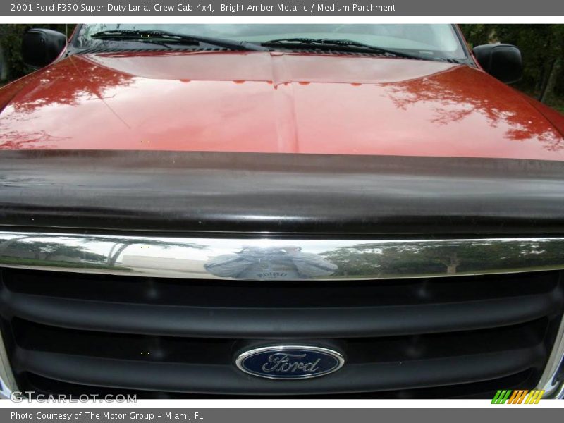 Bright Amber Metallic / Medium Parchment 2001 Ford F350 Super Duty Lariat Crew Cab 4x4