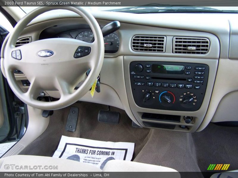 Spruce Green Metallic / Medium Parchment 2003 Ford Taurus SES