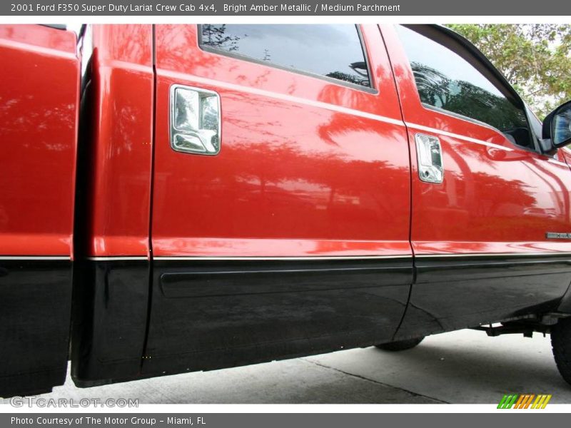 Bright Amber Metallic / Medium Parchment 2001 Ford F350 Super Duty Lariat Crew Cab 4x4