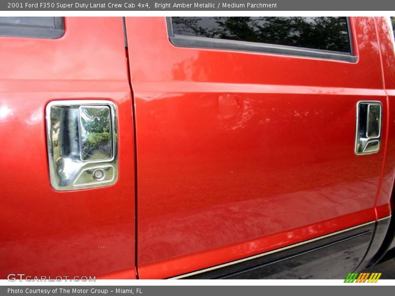 Bright Amber Metallic / Medium Parchment 2001 Ford F350 Super Duty Lariat Crew Cab 4x4