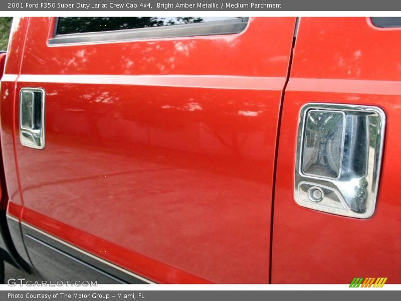 Bright Amber Metallic / Medium Parchment 2001 Ford F350 Super Duty Lariat Crew Cab 4x4