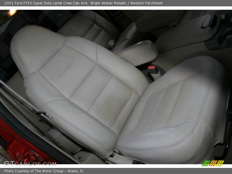 Bright Amber Metallic / Medium Parchment 2001 Ford F350 Super Duty Lariat Crew Cab 4x4