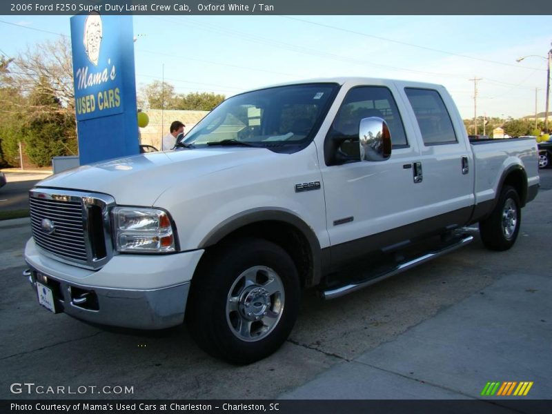Oxford White / Tan 2006 Ford F250 Super Duty Lariat Crew Cab