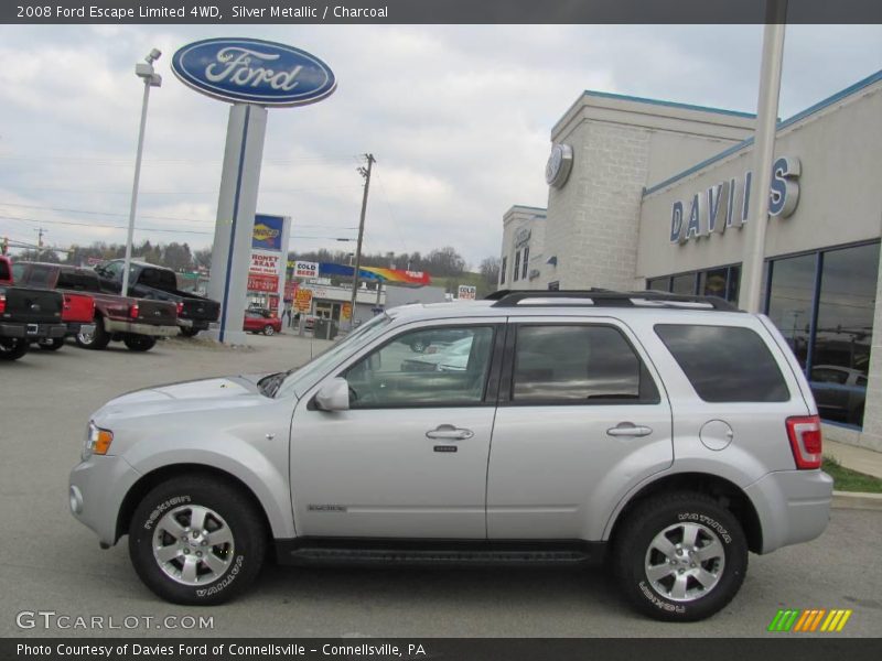 Silver Metallic / Charcoal 2008 Ford Escape Limited 4WD
