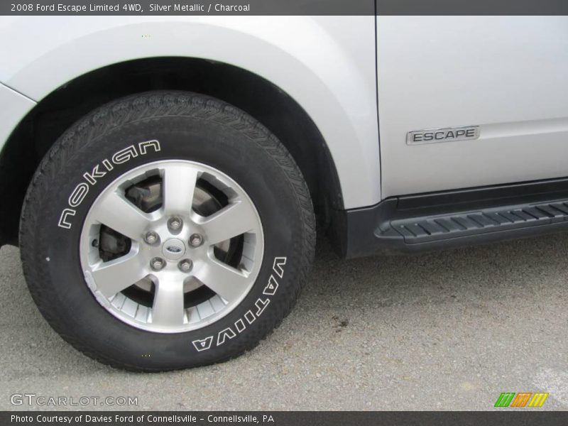 Silver Metallic / Charcoal 2008 Ford Escape Limited 4WD