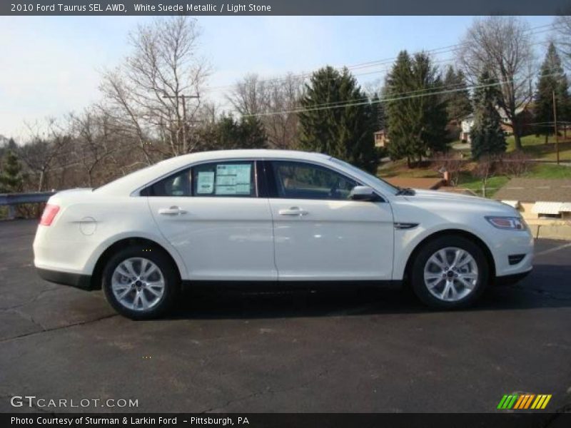 White Suede Metallic / Light Stone 2010 Ford Taurus SEL AWD