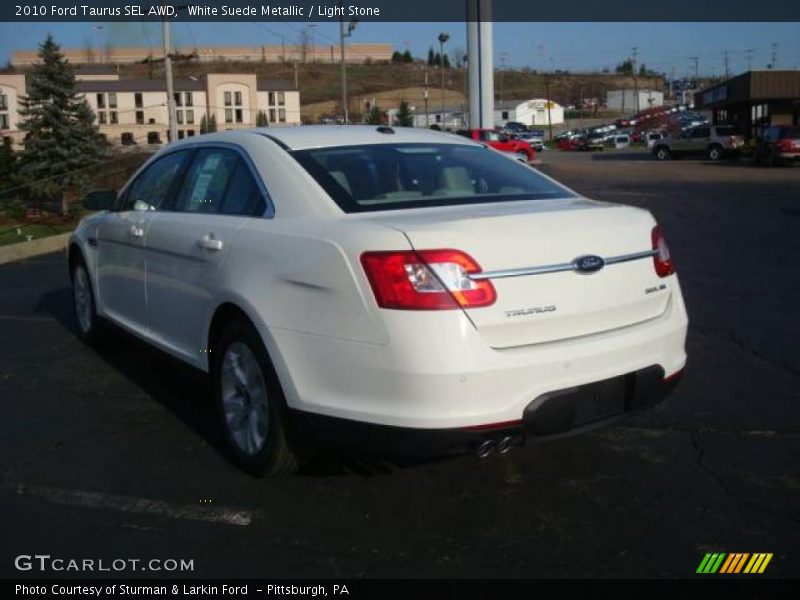 White Suede Metallic / Light Stone 2010 Ford Taurus SEL AWD