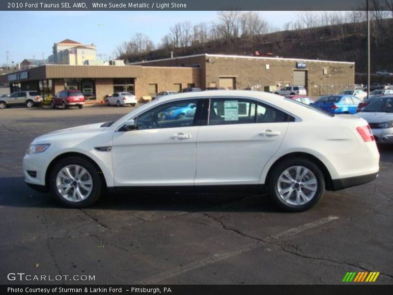 White Suede Metallic / Light Stone 2010 Ford Taurus SEL AWD