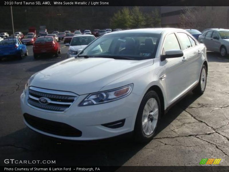 White Suede Metallic / Light Stone 2010 Ford Taurus SEL AWD