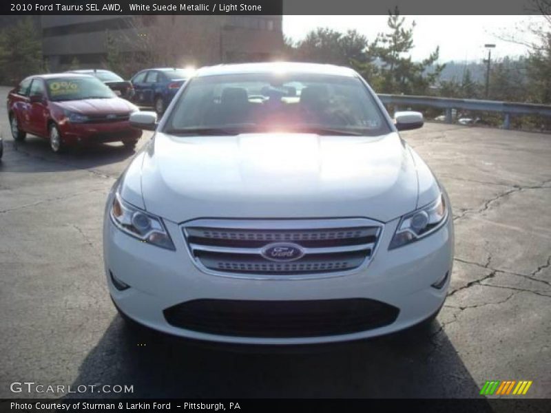 White Suede Metallic / Light Stone 2010 Ford Taurus SEL AWD