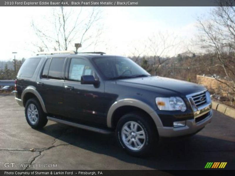 Black Pearl Slate Metallic / Black/Camel 2010 Ford Explorer Eddie Bauer 4x4