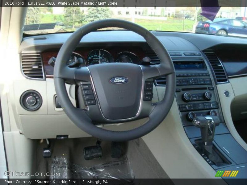 White Suede Metallic / Light Stone 2010 Ford Taurus SEL AWD