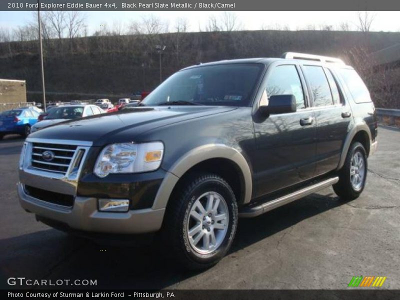 Black Pearl Slate Metallic / Black/Camel 2010 Ford Explorer Eddie Bauer 4x4