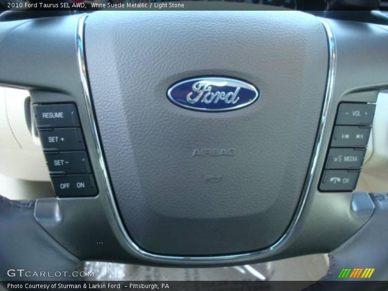 White Suede Metallic / Light Stone 2010 Ford Taurus SEL AWD