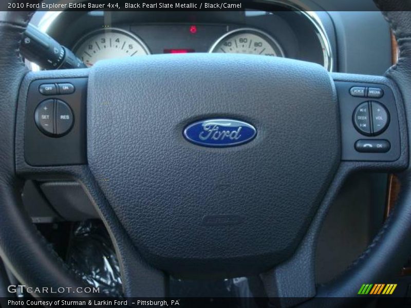 Black Pearl Slate Metallic / Black/Camel 2010 Ford Explorer Eddie Bauer 4x4