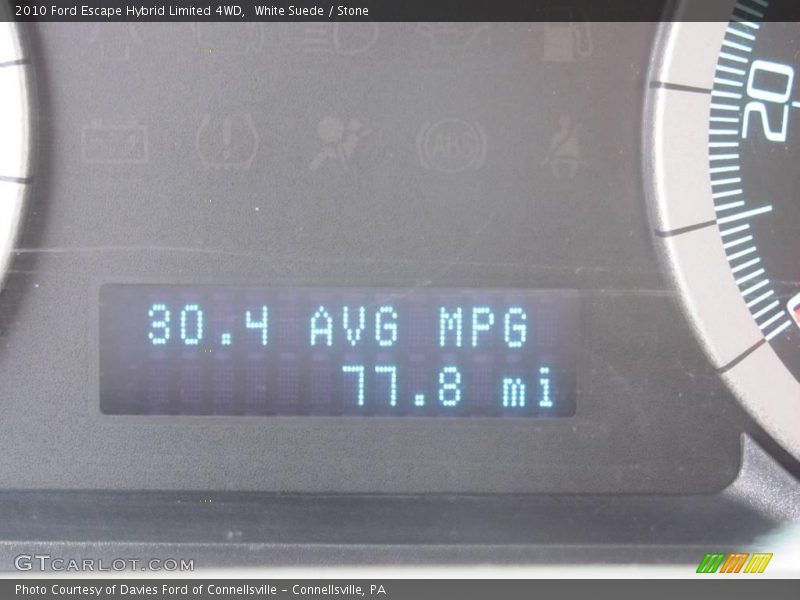 White Suede / Stone 2010 Ford Escape Hybrid Limited 4WD