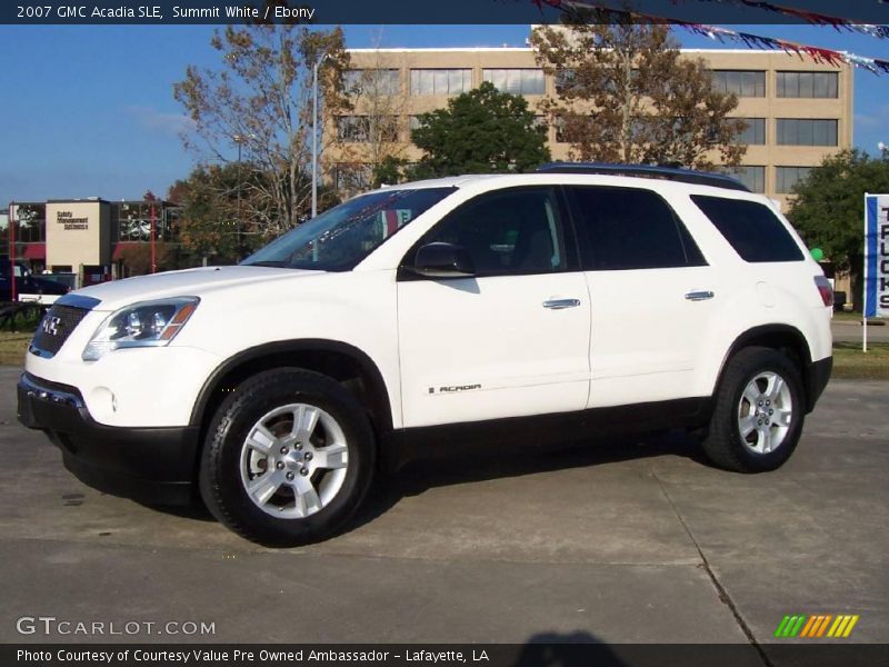 Summit White / Ebony 2007 GMC Acadia SLE