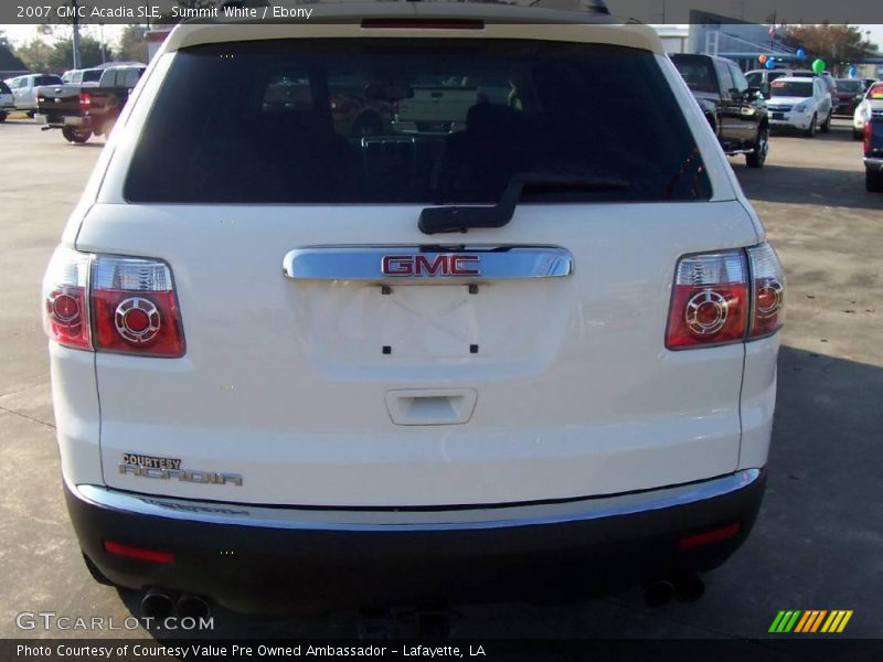 Summit White / Ebony 2007 GMC Acadia SLE