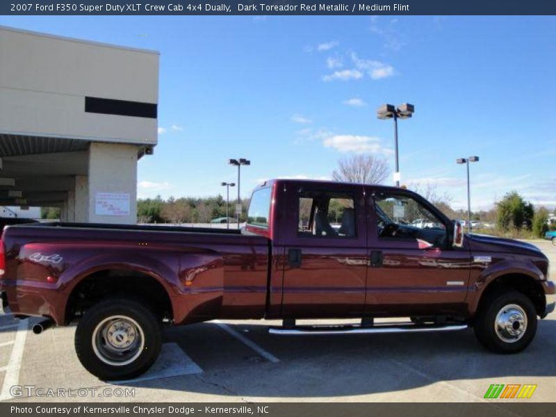 Dark Toreador Red Metallic / Medium Flint 2007 Ford F350 Super Duty XLT Crew Cab 4x4 Dually