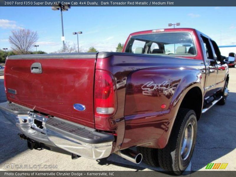 Dark Toreador Red Metallic / Medium Flint 2007 Ford F350 Super Duty XLT Crew Cab 4x4 Dually