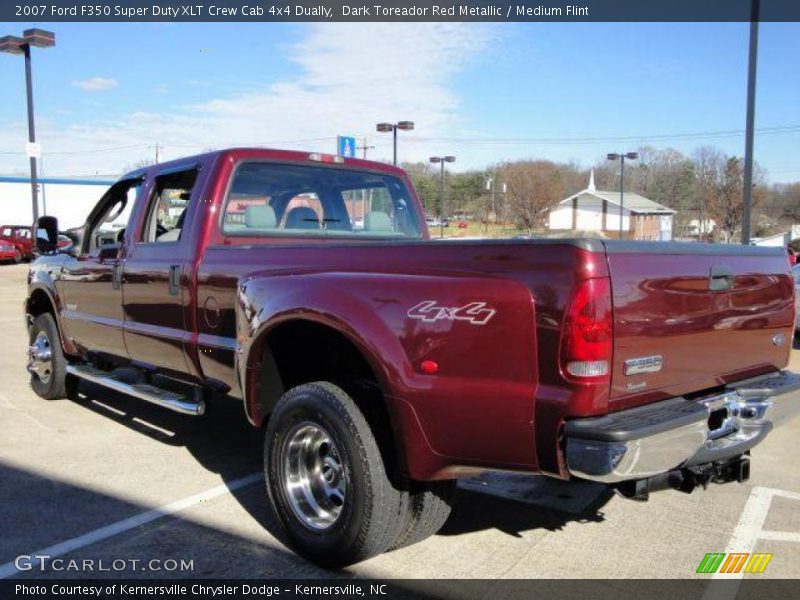 Dark Toreador Red Metallic / Medium Flint 2007 Ford F350 Super Duty XLT Crew Cab 4x4 Dually