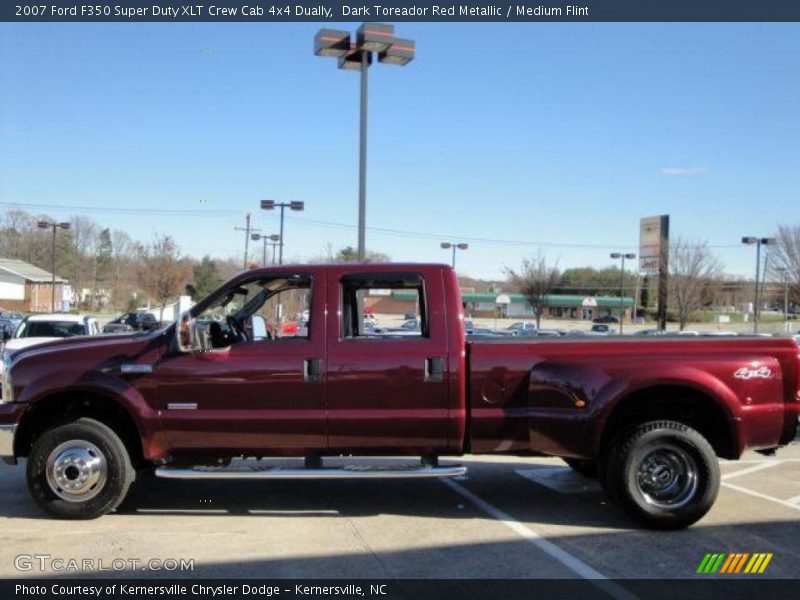 Dark Toreador Red Metallic / Medium Flint 2007 Ford F350 Super Duty XLT Crew Cab 4x4 Dually