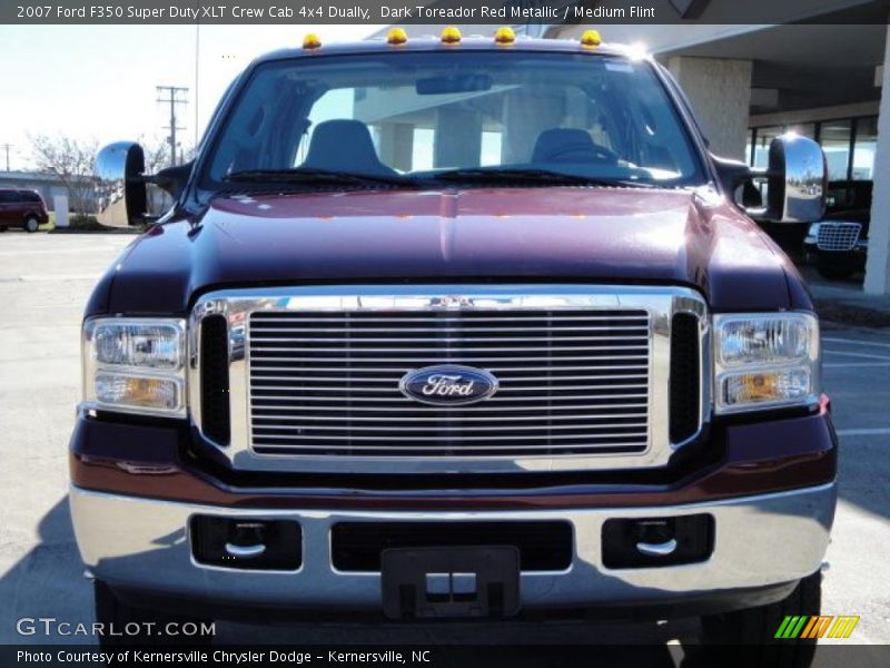 Dark Toreador Red Metallic / Medium Flint 2007 Ford F350 Super Duty XLT Crew Cab 4x4 Dually