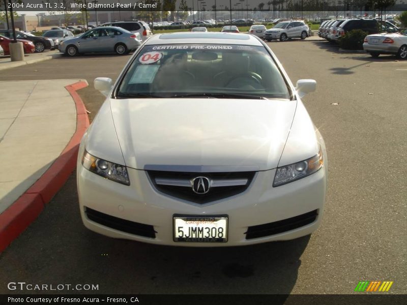 White Diamond Pearl / Camel 2004 Acura TL 3.2