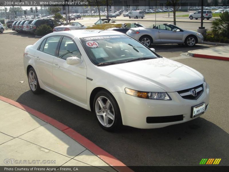 White Diamond Pearl / Camel 2004 Acura TL 3.2