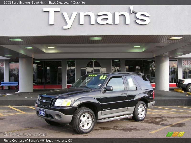 Black Clearcoat / Graphite 2002 Ford Explorer Sport 4x4