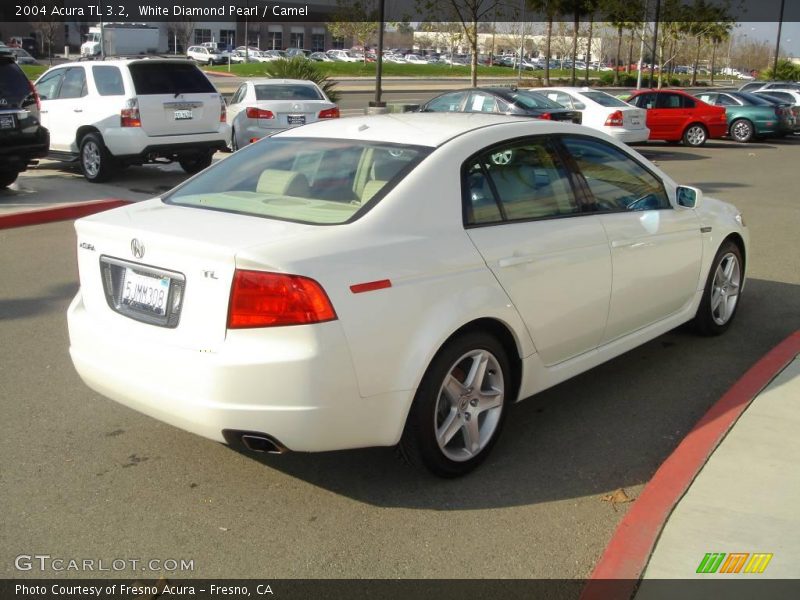 White Diamond Pearl / Camel 2004 Acura TL 3.2