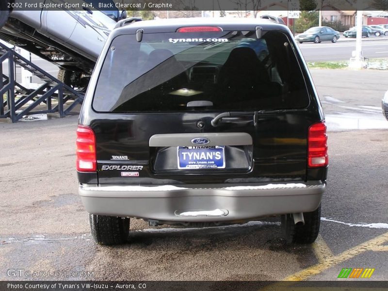 Black Clearcoat / Graphite 2002 Ford Explorer Sport 4x4
