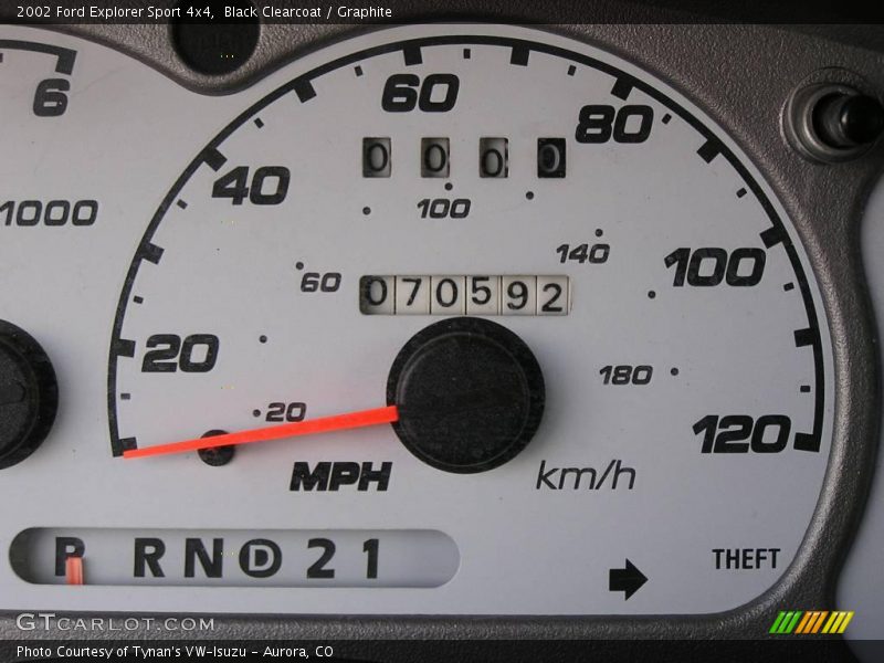 Black Clearcoat / Graphite 2002 Ford Explorer Sport 4x4