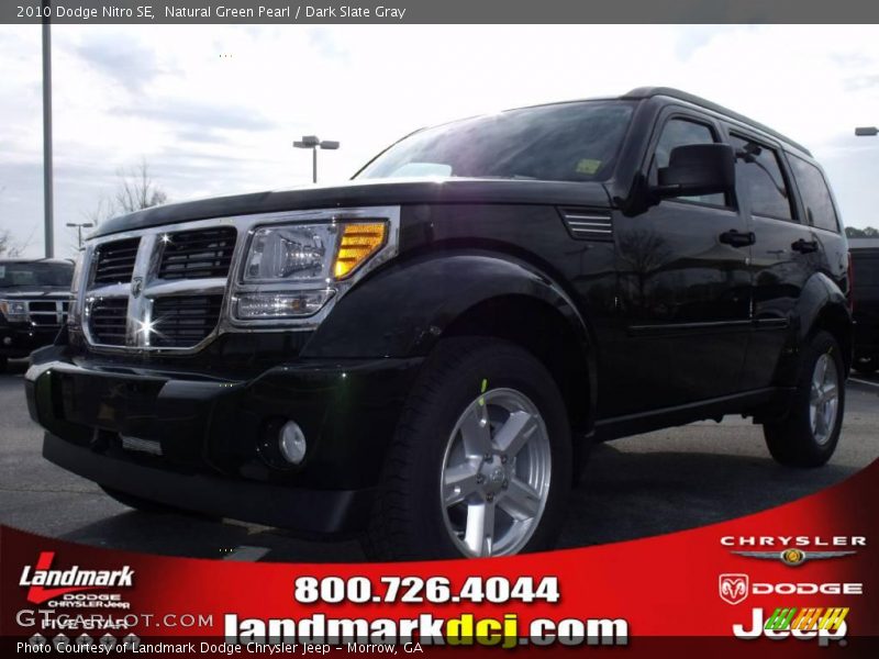 Natural Green Pearl / Dark Slate Gray 2010 Dodge Nitro SE