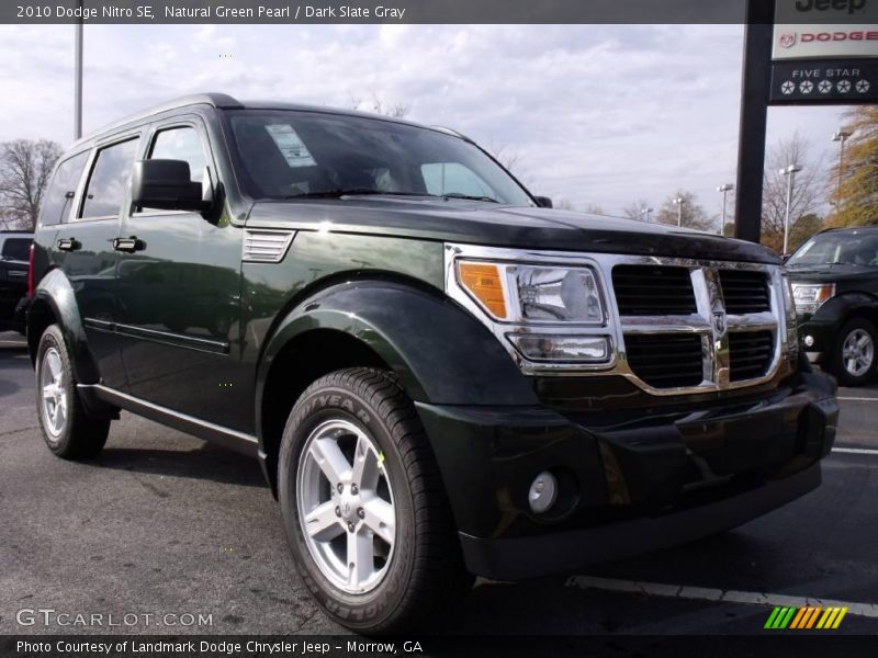 Natural Green Pearl / Dark Slate Gray 2010 Dodge Nitro SE