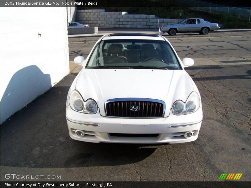 Noble White / Beige 2003 Hyundai Sonata GLS V6
