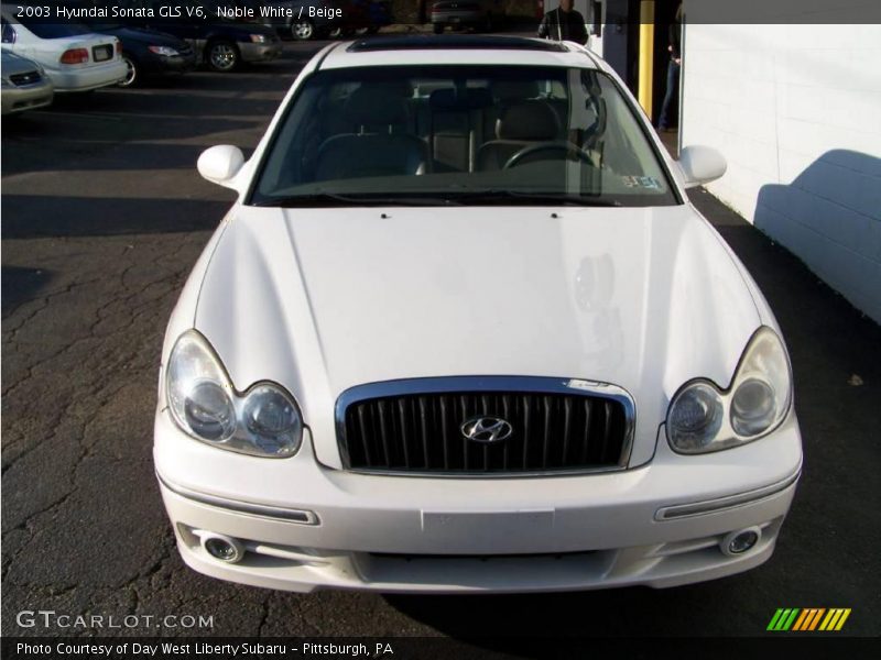 Noble White / Beige 2003 Hyundai Sonata GLS V6