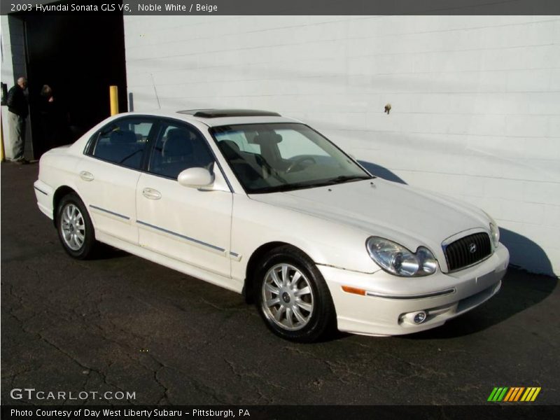 Noble White / Beige 2003 Hyundai Sonata GLS V6