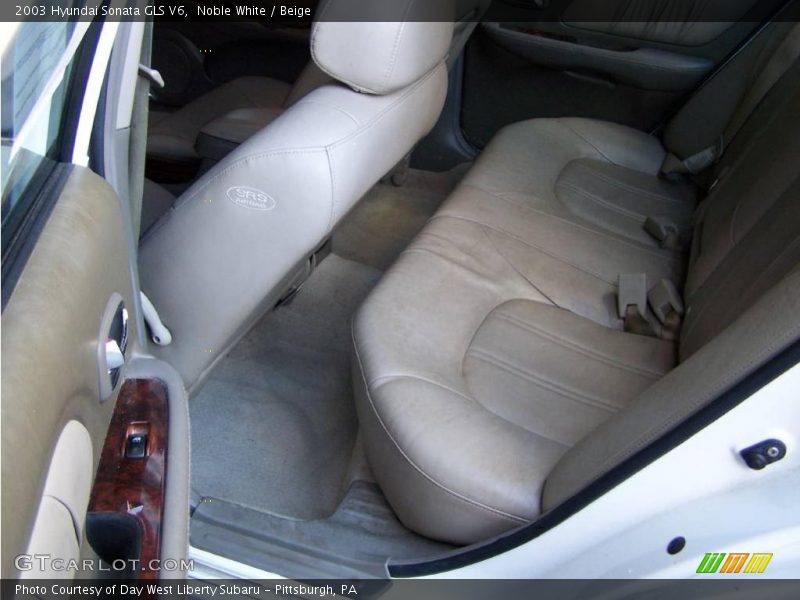 Noble White / Beige 2003 Hyundai Sonata GLS V6
