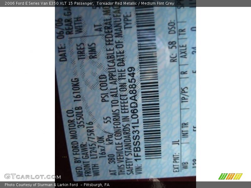 Toreador Red Metallic / Medium Flint Grey 2006 Ford E Series Van E350 XLT 15 Passenger
