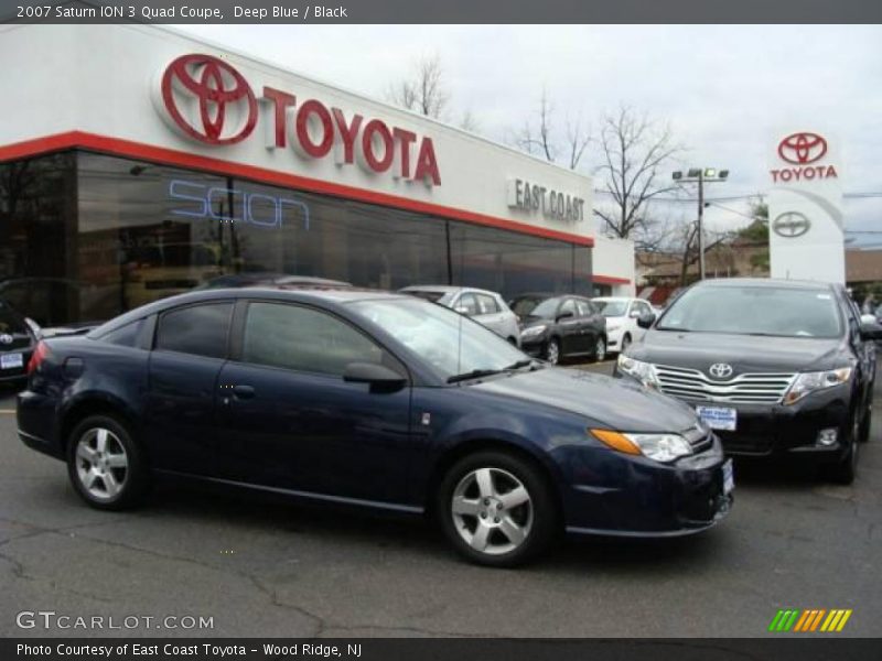 Deep Blue / Black 2007 Saturn ION 3 Quad Coupe