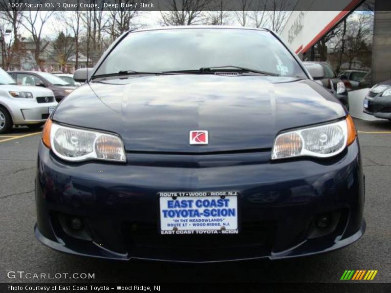 Deep Blue / Black 2007 Saturn ION 3 Quad Coupe